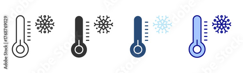 Keep Frozen Icon Set. Designed In Multi Style