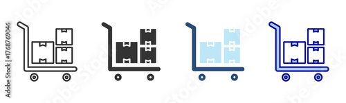 Use Trolley Icon Set. Designed In Multi Style
