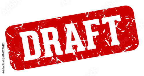 draft rectangular sign. draft stamp