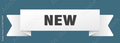 new ribbon isolated on transparent background. new ribbon