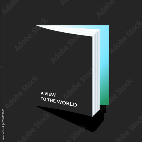 Open book art design