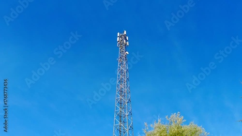 Cell tower for improving the quality of telephone communication over long distances.