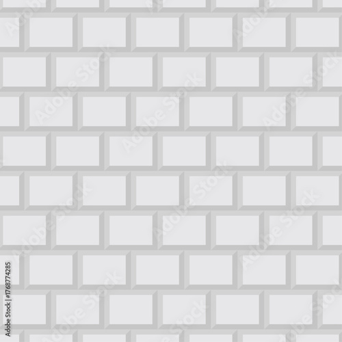 Seamless grey and white brick wall vector pattern. Modern clean texture for backgrounds, wallpapers, architecture, and web design. High-quality seamless vector brick texture. EPS 10.