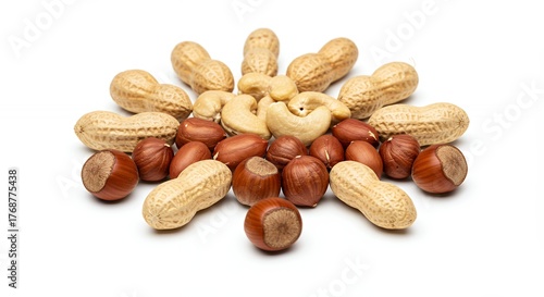 Wallpaper Mural Nuts Arranged on White Background Torontodigital.ca