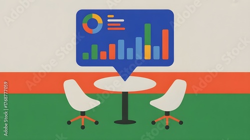 AI office with diverse team analyzing digital data screens