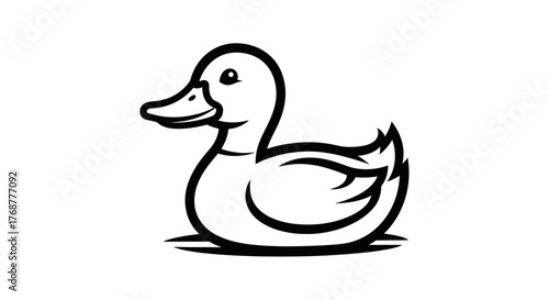 Charming Duck Illustration - A Simple and Elegant Design.