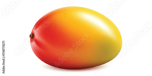 Realistic Mango with Smooth Gradient and Fresh Tropical Colors
