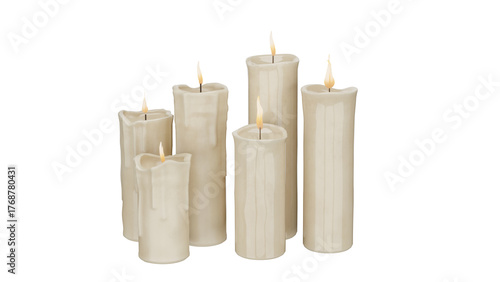 3d rendering candles
