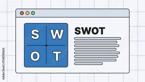 Swot analysis neo brutalism web banner