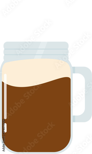 a glass of coffee and milk