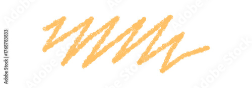 Crayon sketch box banner with bold orange stroke as highlight. Abstract scribble rectangle and handdrawn marker line create dynamic text background for creative message or note.