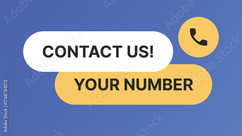Contact us banner template phone icon