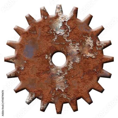 rusty gear or cog