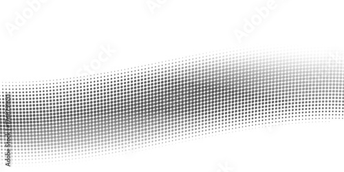 Minimalist Dot Wave Halftone Pattern with Depth and Fluid Motion, Perfect for Transparent Backgrounds in Product Marketing and Digital Design Elements