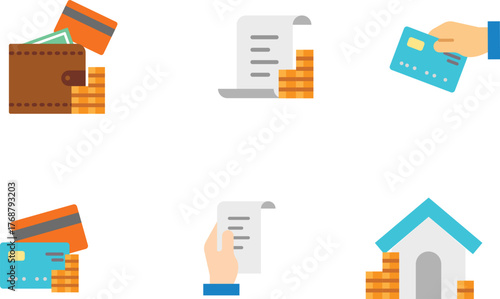 Financial Management and Payment Icons Collection