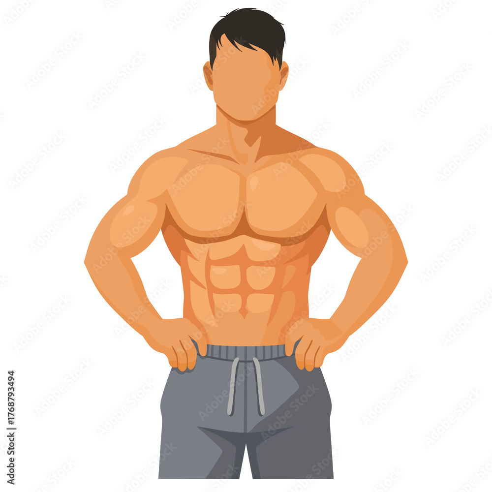 Fototapeta premium Muscular Male Body