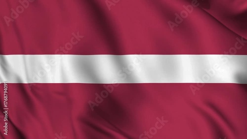 Animation of Latvia flag waving in the wind, symbolizing resilience and the enduring spirit of the Baltic nation.