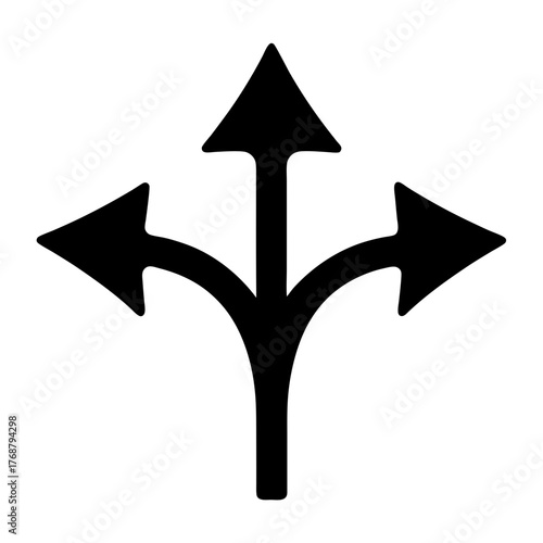 A ThreeWay Arrow Indicates Choices and Direction of Movement and Strategy