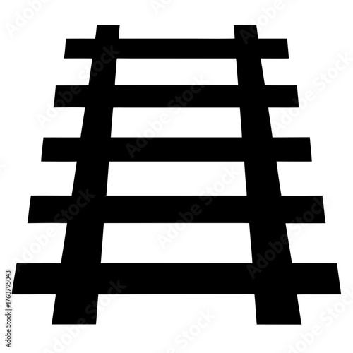 Monochrome image of railroad tracks going off into the distance with perspective