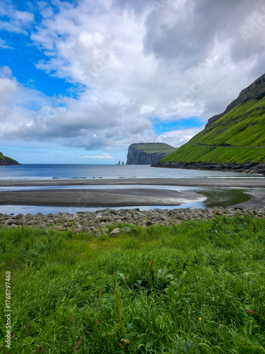 Beautiful coastal landscape with cliffs and ocean view