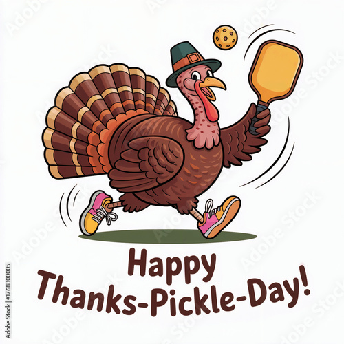Pickleball Happy Thanks-Pickle-Day - Thanksgiving pickle ball