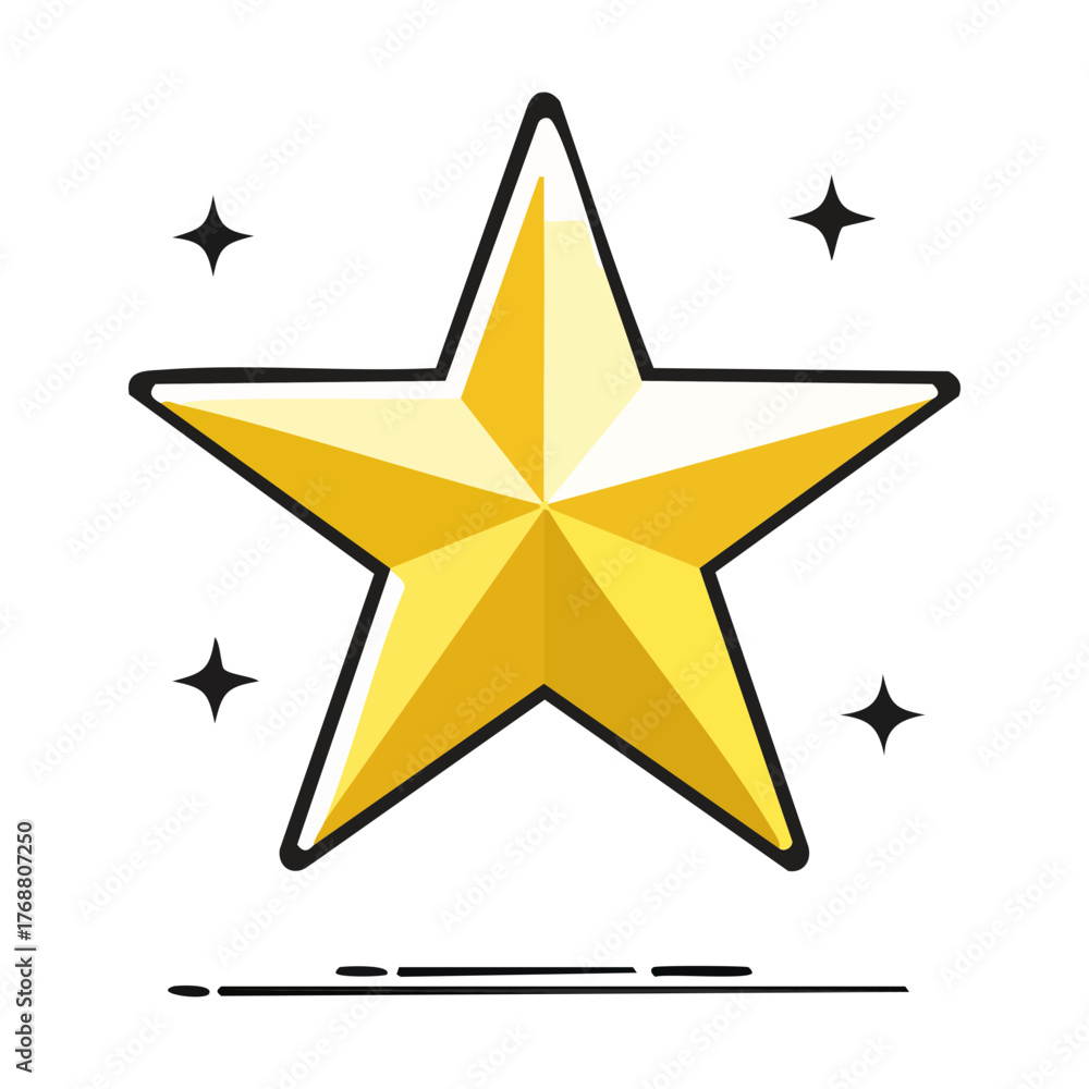 Obraz premium gold star isolated vector object