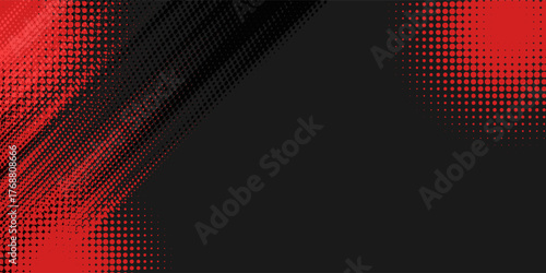 Halftone dots red and blue color pattern gradient grunge texture background. Dot pop art comic sport style vector illustration. modern background