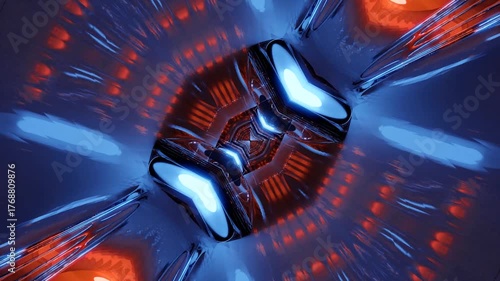 Dynamic tunnel video loop showcasing vivid colors and patterns for mesmerizing screensaver experience