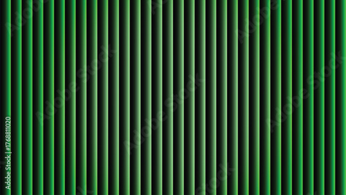 Vertical abstract pattern of repeating green and white stripes with subtle texture