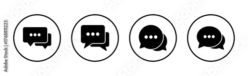 Chat icon vector. speech bubble sign and symbol. comment icon. message