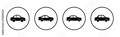 Car icon vector. car sign and symbol. small sedan