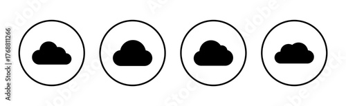 Cloud icon vector. cloud sign and symbol