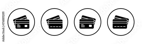 Credit card icon vector. Credit card payment sign and symbol
