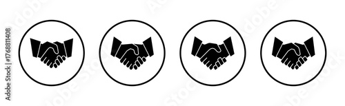 Handshake icon vector. business handshake sign and symbol. contact agreement