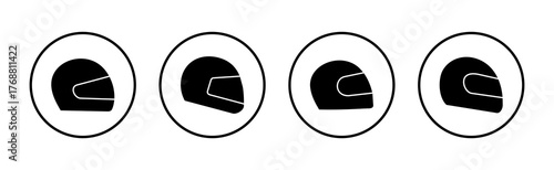 Helmet icon vector. Motorcycle helmet sign and symbol. Construction helmet icon. Safety helmet
