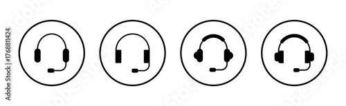 Headphone icon vector. Headvector sign and symbol