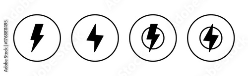 Lightning icon vector. electric sign and symbol. power icon. energy sign