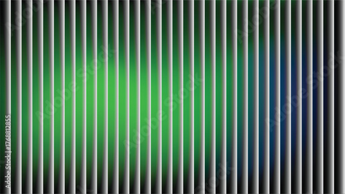 Abstract vertical stripes with gradient green and blue hues