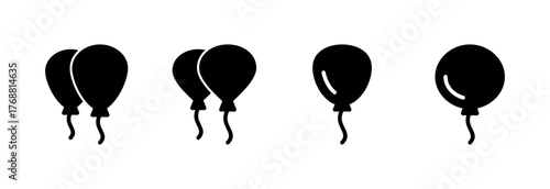 Balloon icon vector illustration. Party balloon sign and symbol