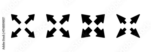 Fullscreen Icon vector illustration. Expand to full screen sign and symbol. Arrows symbol