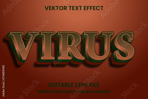 editable virus effect text
