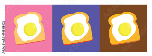 Design toast egg sandwich different style