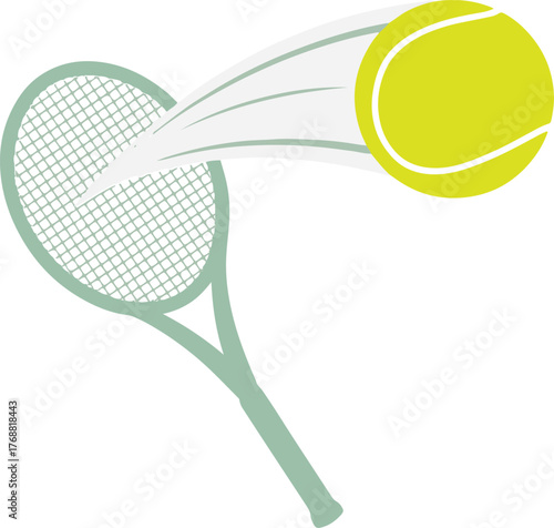 tennis ball and racket