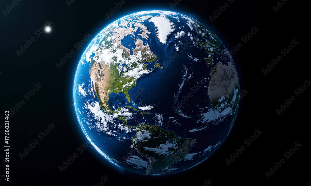 Fototapeta premium The All-Seeing Eye of the Cosmos: The Planet Earth as a Massive, Detailed Eyeball in Space