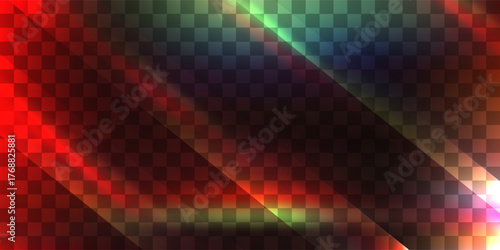 Old film light leaks texture with scratches, noise, iridescent stripes. Rainbow lens flare effect, camera film filter with bokeh, dust, grain. Distressed retro movie, photo burn effect. 3D vector bg