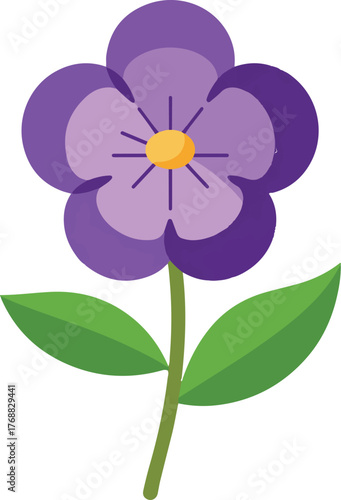 violet flower isolated on white background