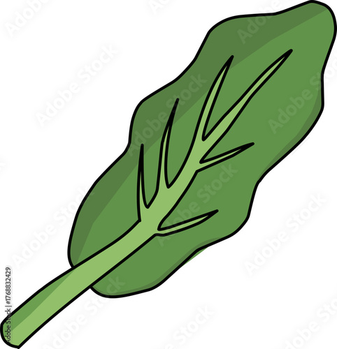 Leaf Vector Illustration with Green Organic Design for Nature Concept