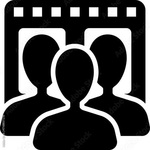 Cinema audience concept icon