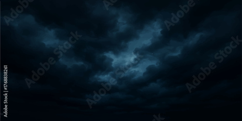 Dramatic dark stormy clouds time lapse across the blue summer sky