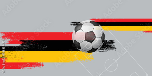 soccer banner template , Germany flag, texture grunge, football cup, illustration vector.Eps10